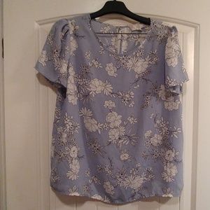 Pink Rose floral blouse.